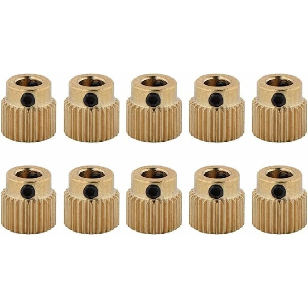 Brass Extruder Wheel 26/40 Teeth 10pcs Brass Extruder Wheel for CR-10.CR-10S, Ender 3, Ender 3 Pro, MK7 MK8 Extruder (26 Teeth) - RWCommerce, Indust