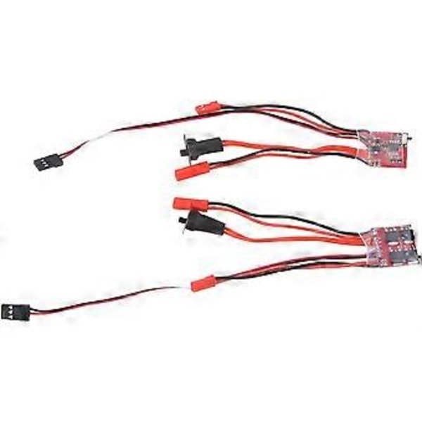 2 STK RC Bil 30A ESC Fremad Bak Børste Bremse Dobbeltvejs ESC Motor Hastighedsregulator til 1/16 1/18 1/24 Bil Båd Tank