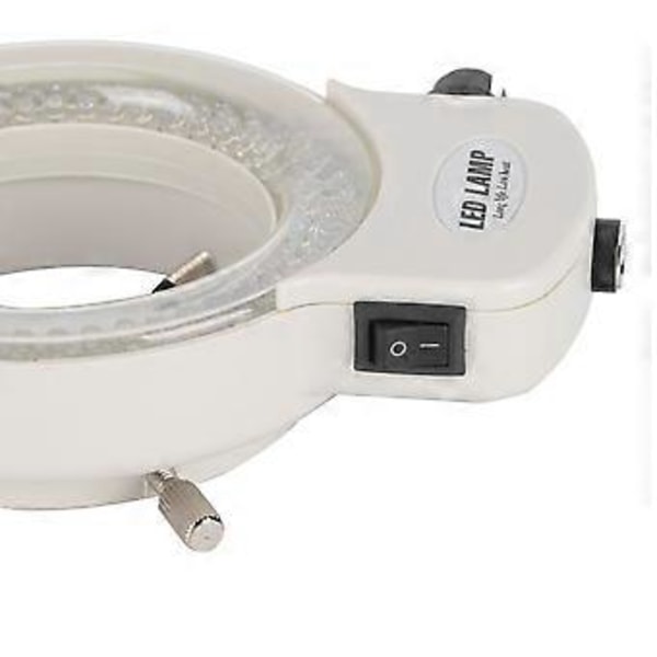 Justerbar 144 LED Ringlyskilde for Stereomikroskop og Kamera AC100-240V EU Plugg