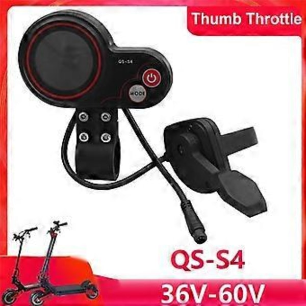 QS-S4 36V-60V Tumgas LCD Display Mätare Kit för Zero 8 9 10 8X 10X Elscooter 6PIN Display Tillbehör