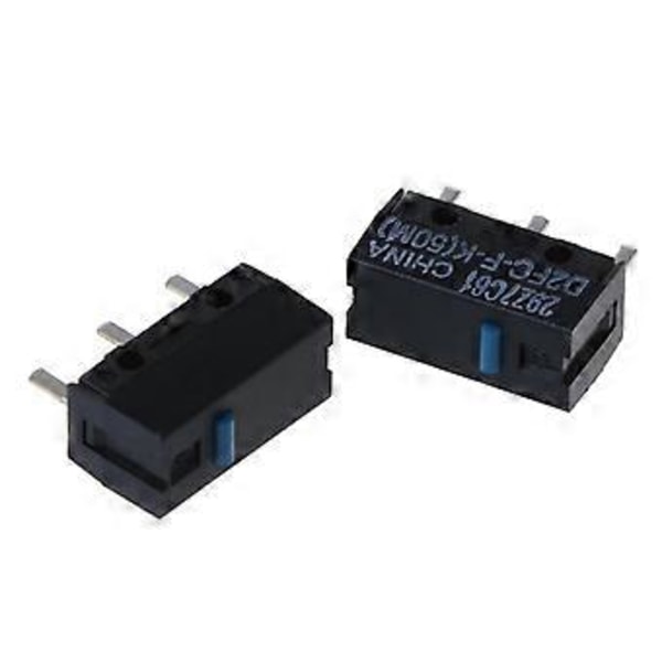 2 stk. Blå Prikk Mus Mikrobryter D2FC-F-7N (50m) for MX G-serien Apple- G3 G4 G5 Mus Mikrobrytere
