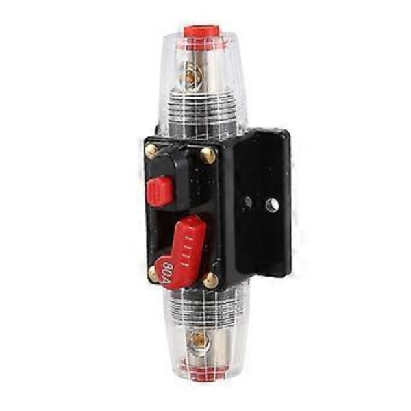 DC 12V 80A Bil Skydd Ljud Inline Strömbrytare Säkring