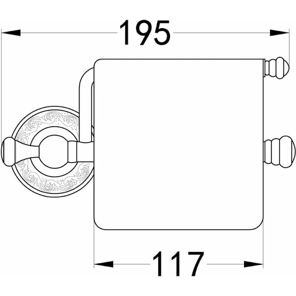 Badrumstillbehör Retro Solid Koppar Toalettpappershållare och Vävnad, Kökpapper, Minimal Klassisk med Snidad Lock Bronsbeläggning Toalett