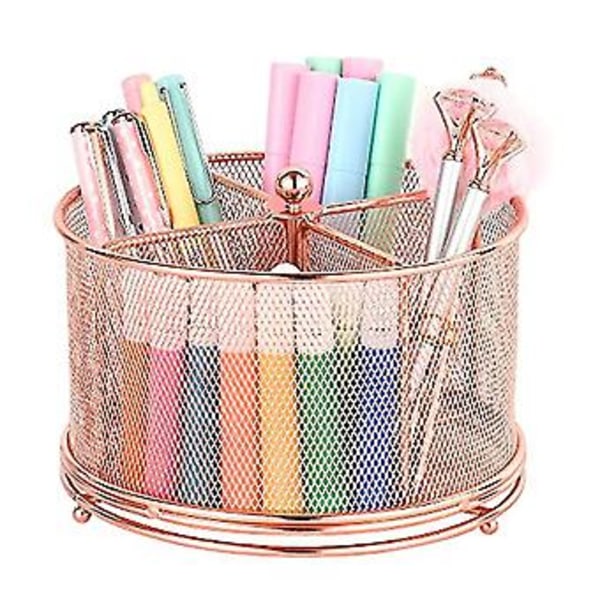360° Roterende Pen Holder H R, Kunst Holder (med 4 Rum)( )