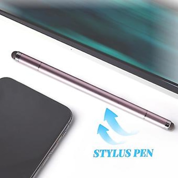 4-i-1 Stylus Penn for Nettbrett Kontaktpenn for Kapasitiv Skjerm Tegneblyant for Laptop (rosa)