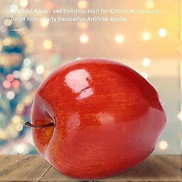 12 st Konstgjorda Röda Delicious Frukter för Kök Hem Matdekoration Konstgjord