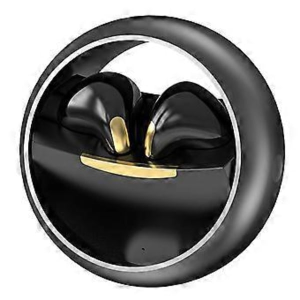 TWS Hörlurar Trådlösa Fone Bluetooth Hörlurar Dubbla Mikrofoner Brusreducering HiFi Headset Stereo Öronsnäckor Metall 360 Rotation