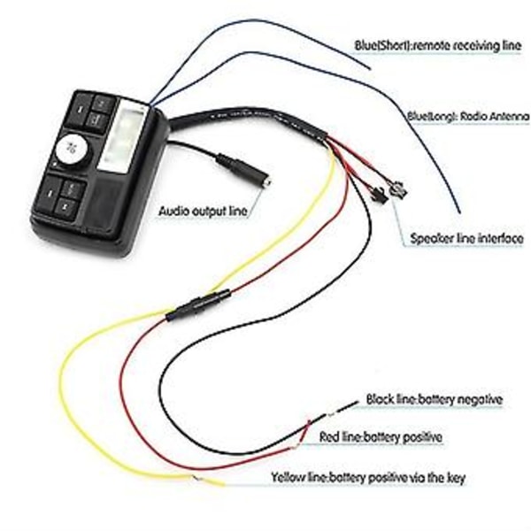 Cycle O Mp3 Radio Sound System Sers Tooth Fm 5 Eq Functs Lcd