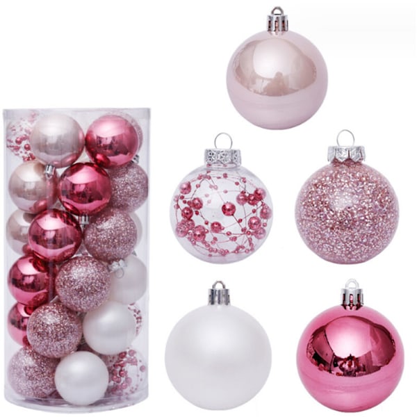 6cm Christmas Ball, 30pcs Christmas Tree Balls Shatterproof Plastic Christmas Tree Decorations Christmas Balls Hanging Pendants Party Festival Decor