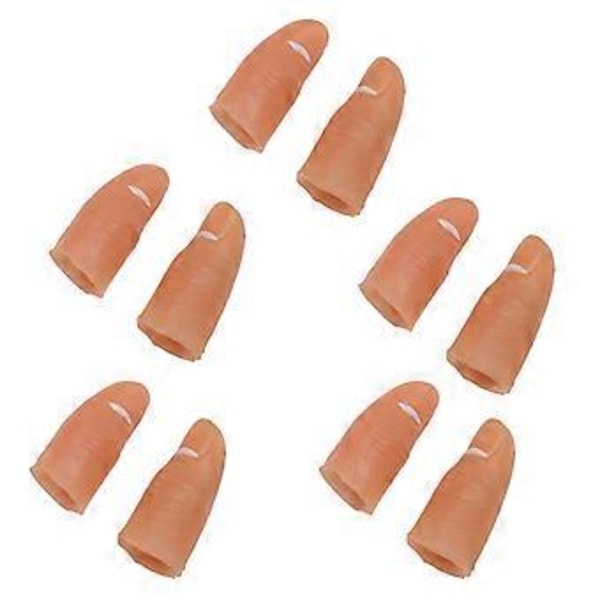 Falske fingerlys, 5 par fingerlysrekvisitt falsk fingerlampe tommellampe fremtidssikker design