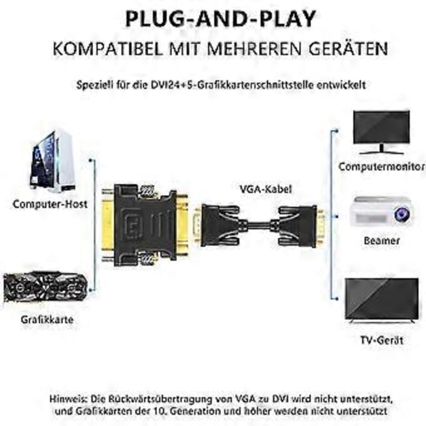3 Adaptere, Hun-konverter, Understøtter To Skærme, Egnet Til, Projektor, HD-skærm.