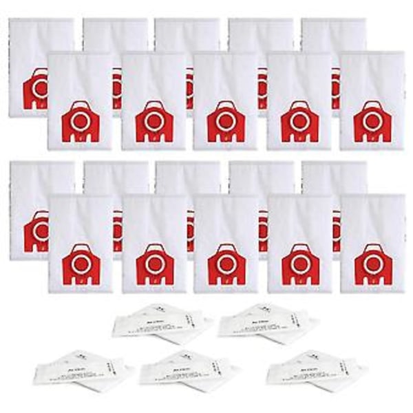20-pack Ersättnings Fjm 3d Efficiency D Dammsugarpåse För S200,s300,s600,s4 S6 C2 C1 Serie Cylinderdammsugare