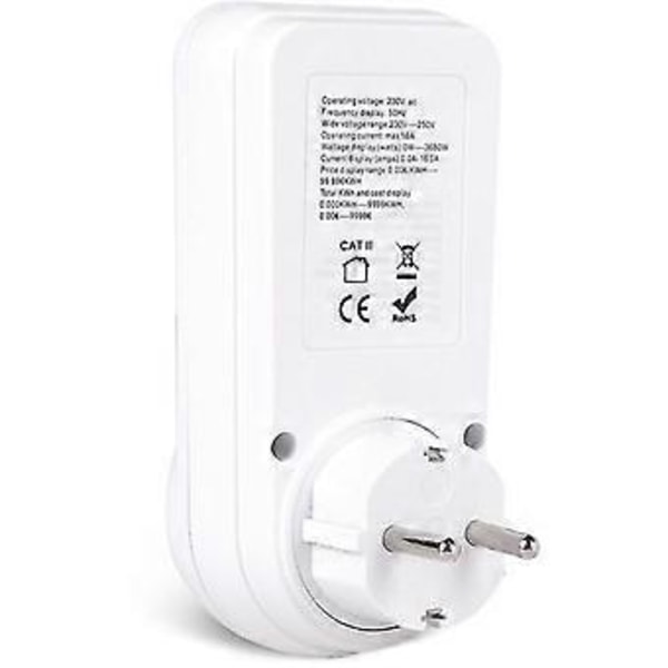 Msbd Dds109l Digital Energimåler Wattmeter Overvågningsenhed Strøm Elektricitet Kwh Strømmåler Analysator Eu (hy)