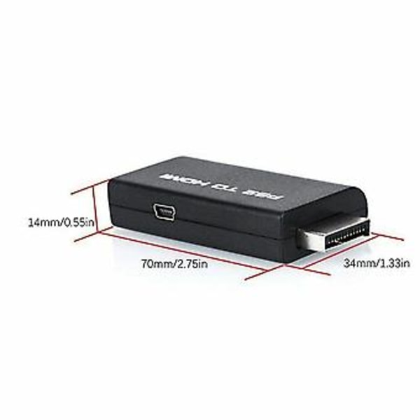 PS2 til O Videokonverter Adapter AV Kabel for 2