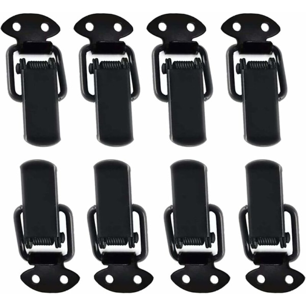 Spännlås 8 st Lever Lock Box Clasp Rostfritt Stål Clasp Hasp Back Hook Clamp Metall Hårdvara Lås Switch Lås För Case Box Verktygslåda