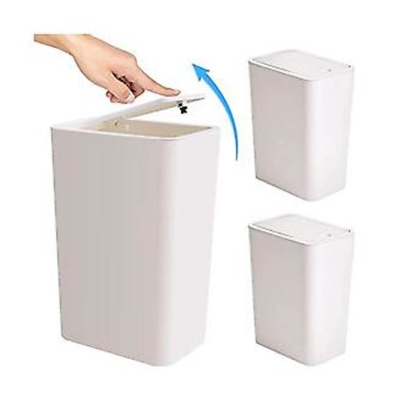S Papperskorg, 3-pack 10 L / 2,6 N Papperskorg Med Lock, Mini Papperskorgar, Var