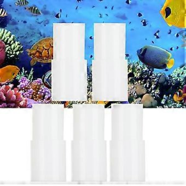 5 stk./sett Akvarium Vannrør Gummi Rør Adapter Akvarium Slange Reduserende Kobling TransparentL
