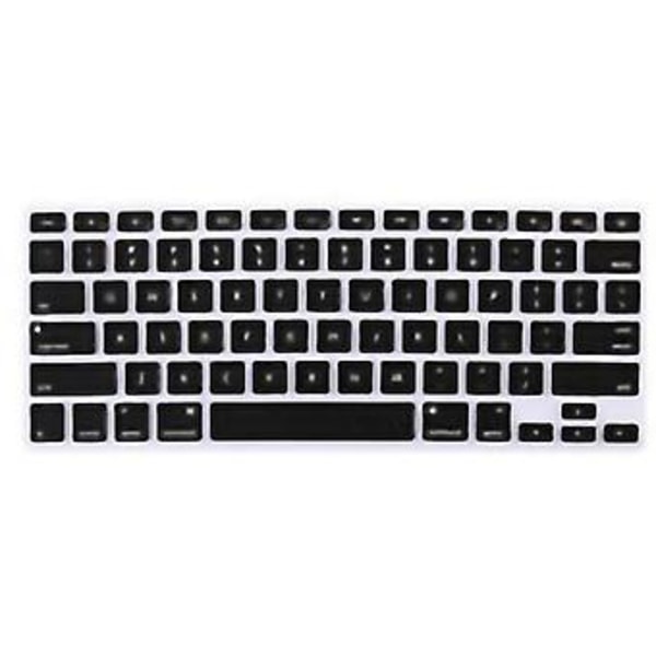 Näppäimistösuoja MacBookille, fontti vastaa, vedenpitävä, pölytiivis silikoninen näppäimistön suojus, musta 20 US Versio 13air (A2337)