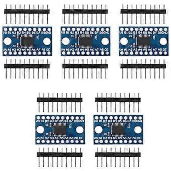 5 stk. TXS0108E 8-kanals logisk niveaukonverter Bi-direktionel højhastigheds fuld duplex shifter 3,3V 5V