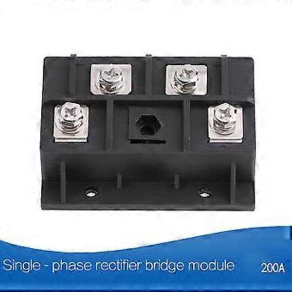 1 stk. 200A 1600V Højeffekts Enkeltfaset Diode Ensretter Bro Modul 4 Terminaler