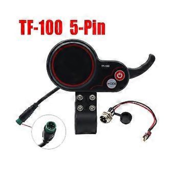 Tf-100 Display Dashboard+t-typ Kabel Scooter 5pin Skateboard Hastighetsmätare För Elektrisk Scooterdel