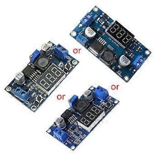 för DC 4.0~40 till 1.3-37V LED Voltmeter Nedtrappningsomvandlare Modul LM2596