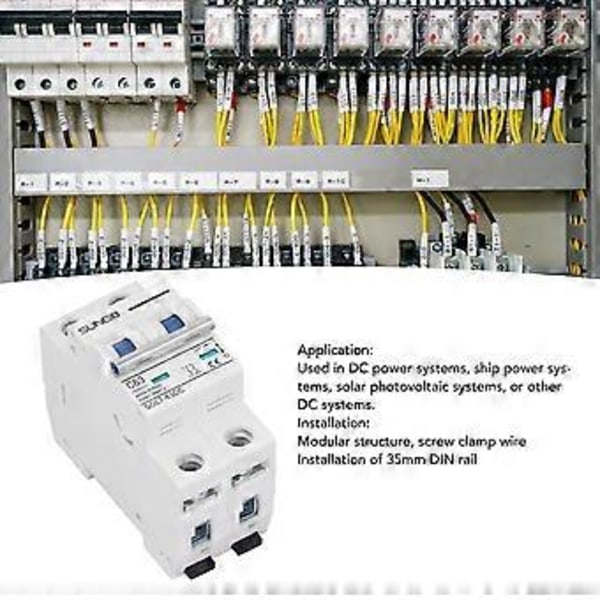 DC Miniature Strømafbryder L7 Struktur PV Strømafbryder til Solcelleanlæg 2P 1000V 63A