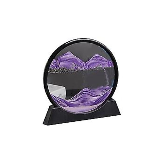 Rörlig Konst Bild Rund Timglas 3d Berg Motiv Flytande