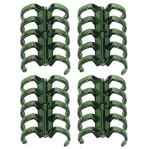 20 stk. grønne binderinge: Segmenteret design til at holde 60 ark, 11 mm tykkelse