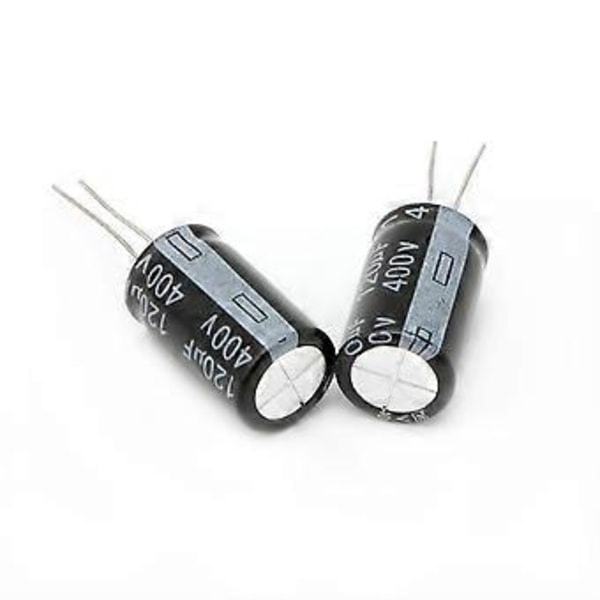 2 stk. Elektrolytkondensator i aluminium 120uF 400V 18x30mm Radial 400V120uF