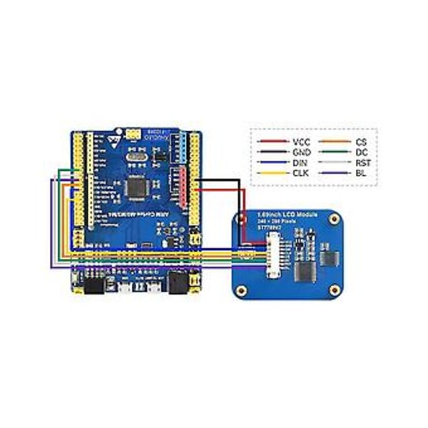Til 1,69 tommer Ips Display Lcd 240 X 280 Opløsning Spi Interface 26 Skærm Til Stm32