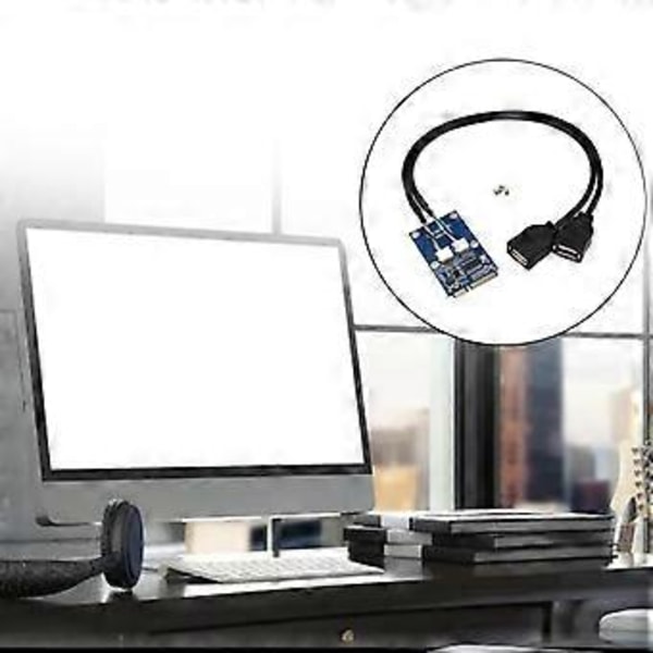 Lille PCIE til To USB2.0 Adapter Konverter Hurtig Hastighed Til Bærbare Computere