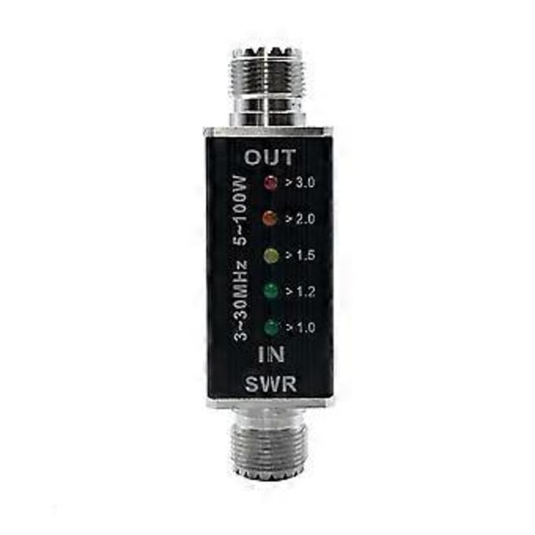 SWR-mittari SWR&Tehomittari 3-30MHz Taajuusalue 100W Erilaisille Lyhytaaltoradiolaitteille