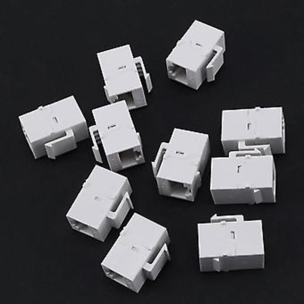 10 stk. Rj45-kontakt Keystone Cat6 Skjøtekobling Adapter, hvit
