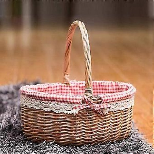 Pajukori Lahjakorit Tyhjä Soikea Paju Punottu Piknik-kori