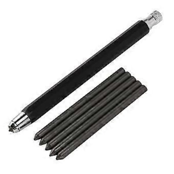 1 Set 5,6 mm Metall Blyertshållare Automatisk Mekanisk Grafitpenna för Ritning Skuggning Hantverk Konst Skissning