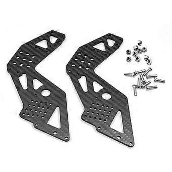 Carbon Fiber Front Bag Universal Beskyttelsesplade til 4WD Solid Aksel 1/8 RC Bil Opgraderingsdele