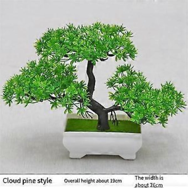 2 kpl Keinotekoinen kasvi Bonsai Muovinen pieni puu ruukussa Tekokukka Ruukku koristeet kotiin huoneen pöydälle, punainen