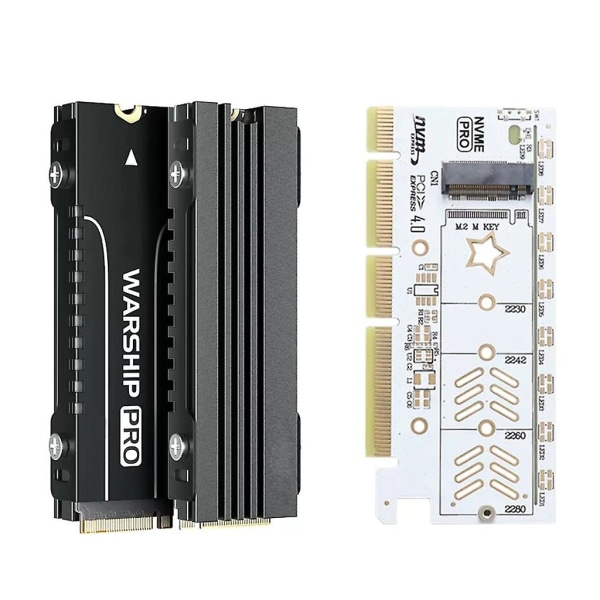 Ssd Pcie Adapter M-key M.2 Nvme Ssd Pcie Led Expansion Board Pcie 4.0 X16 Card