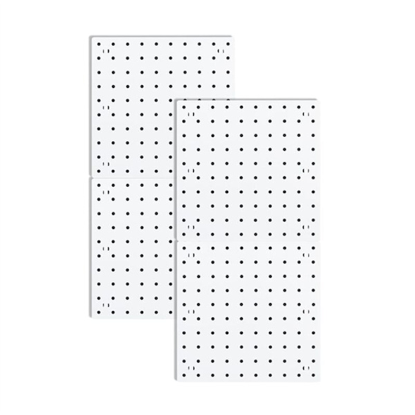 Vægmonterede pegboards, pegboard-vægorganisationspaneler, pegboards til væg, hobbyrum, køkken, garage, stue, badeværelse (4 stk.)