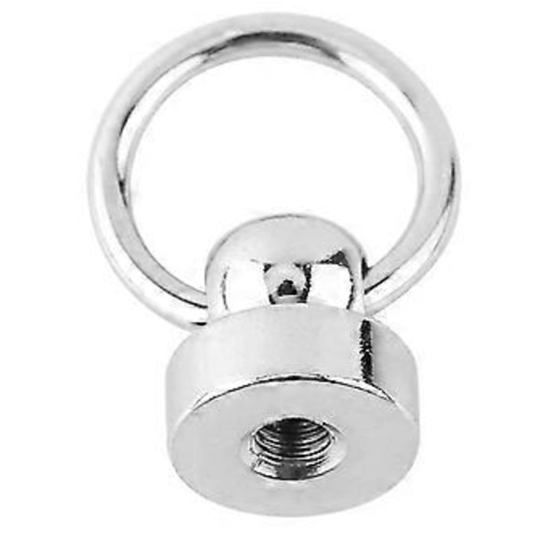 10 Nitar med Ring, Silver Mässing Rundhuvud Skruvset för Konst och Läderhantverk DIY