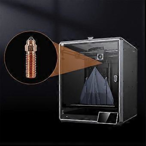 2 st Munstycke Bimetall Krom Zirkonium Koppar Kropp + Härdat Stål Insats, 3D-skrivarmunstycken för K1 0.4mm