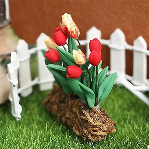 1:12 En Ornt Tulipan Plante Blomst En Rotte