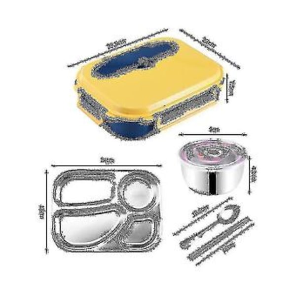 Matboks i rustfritt stål for barn, matoppbevaring, isolert matboks, frokost Bento-boks