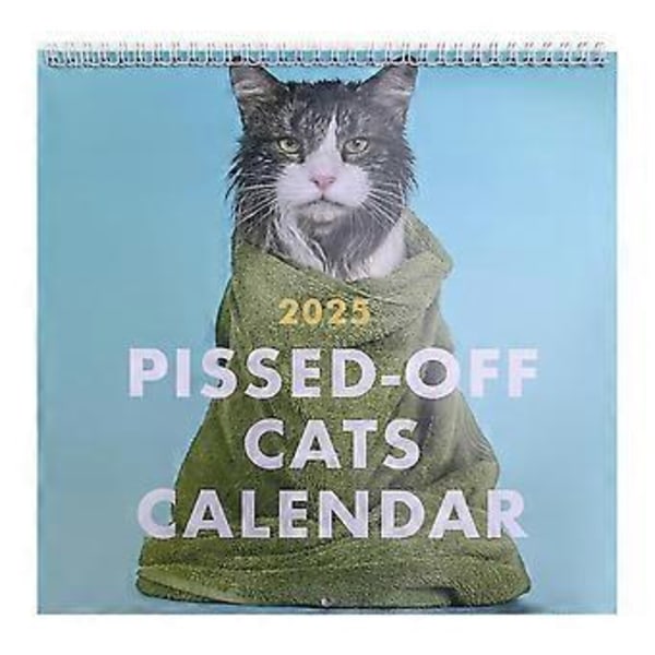 2025 Pissed-Off Cats Kalender Sjov Kat Vægkalender Katte Vægkalender 2025 Kalender Kat Skrivebordskalender