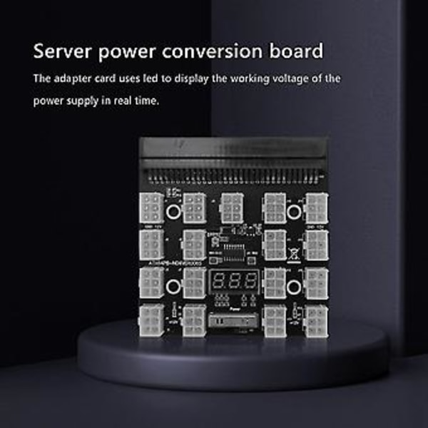 Breakout Board 17 Port 6pin Led Display Strømmodul Serverkort Adapter Til 1200w 750w Psu Gpu Min