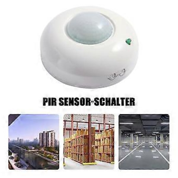 Justerbar Loftbevægelsessensor 360 Led Belysning Ir Pir Sensor Kontakt Ft