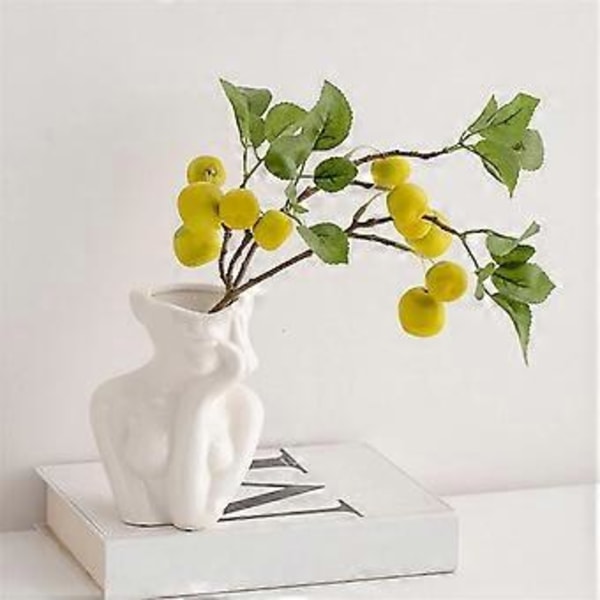 Blomstervase i nordisk stil, kvinnekropp, halvt ansikt, blomsterpotte, keramisk kunsthåndverk, soverom, stue, skrivebordsdekorasjon A