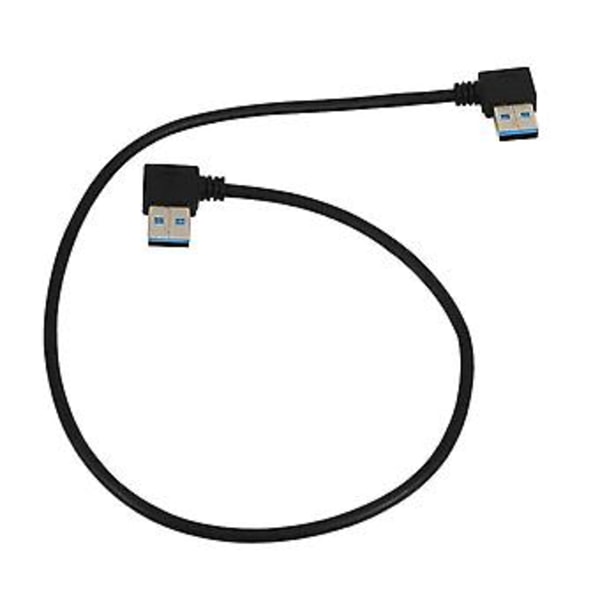 USB 3.0 Type A Hann 90 Grader Venstrevinklet Til Høyrevinklet Skjøtekabel Rett Tilkobling 0.5m