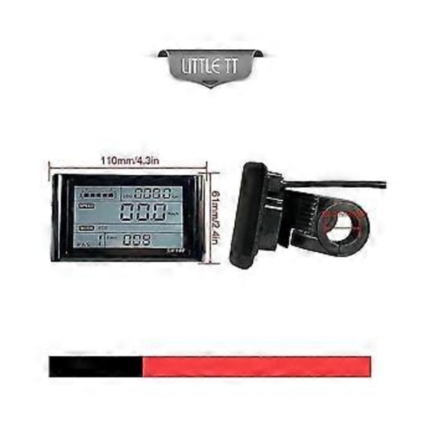 Ebike Sw900 LCD Display Kontroll Elektrisk Cykel Hastighetsmätare Plug Record Instrument Kontroll/inställning-i-i